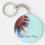 Keyboard Chaos Bright on Blue Key Chains