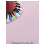 Keyboard Chaos Bright on Pink Letterhead Template
