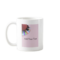 Keyboard Chaos Bright on Pink Mugs