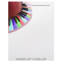 Keyboard Chaos Bright on White Custom Letterhead