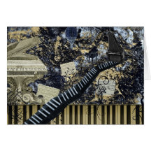 Keyboard Landscape Greeting Card