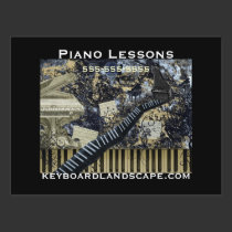 Keyboard Landscape, Piano Lessons yard signs