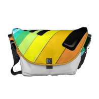 Keyboard Music Party Colors Messenger Bag