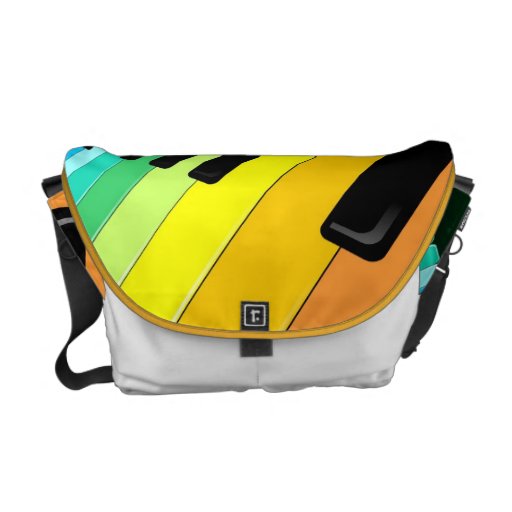 Keyboard Music Party Colors Messenger Bag