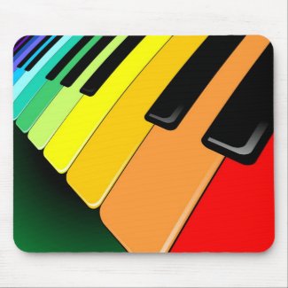 Keyboard Music Party Colors Mousepads