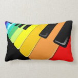 Keyboard Music Party Colors Throw Pillow