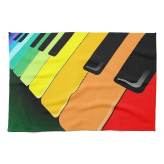 Keyboard Music Party Colors Towels