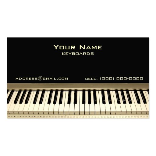 Keyboard Musician Business Card (front side)