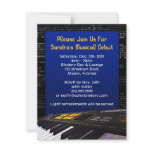 Keyboard Note Frenzy 4.25 x 5.5 Inch Invitation