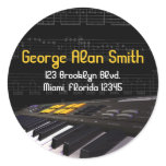 Keyboard Note Frenzy Address Stickers