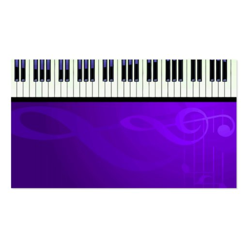 Keyboard Piano Couture Business Card (back side)
