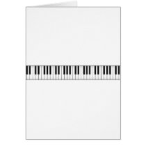 Keyboard / Piano Keys: Greeting Card