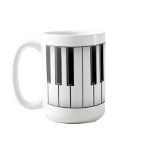 Keyboard / Piano Keys: Coffee Mugs