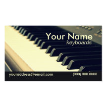 Keyboard Player Business Card