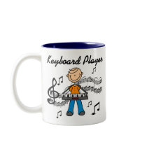 Keyboard Player Mug by stick_figures Keyboard Player Mug
