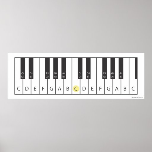 Keyboard (two Octaves) Poster 