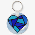 Keychain (Abstract Love Heart) by NeilsGlass Keychain (Abstract Love Heart)