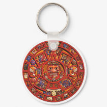 Keychain: Aztec calendar by dantopa Keychain: Aztec calendar