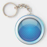Keychain ball glossy blue