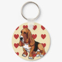 Keychain - Basset Hound by pawtraitart Keychain - Basset Hound