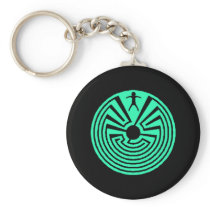 Keychain ~Being WithIn A Circular Labyrinth Maze