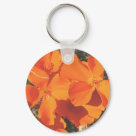 round_keychain - Carry the beauty of these California poppies with you whenever you bring your keychain.