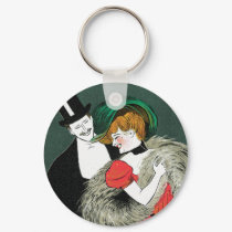 Keychain: Cappiello - Novita per Signoraa by VintageCabaret Keychain: Cappiello - Novita per Signoraa
