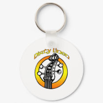 Keychain Dirty Linen logo orange & yellow by dirtylinen Keychain Dirty Linen logo orange & yellow