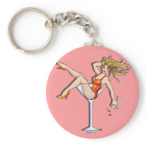 Keychain - Girl in a Martini, Olivia