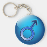 Keychain glossy gender man symbol