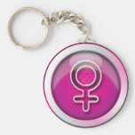Keychain glossy gender woman symbol