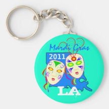 Keychain Mardi Gras Masks mask Louisiana LA Map