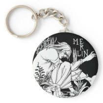 Keychain: "Merlin" by Aubrey Beardsley