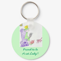 Keychain  Proud to be A cat Lady!!