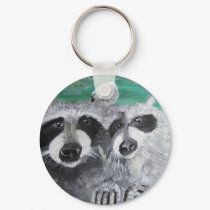 Keychain - Raccoon Babies - Bandit Love