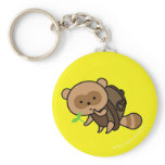 Keychain - TeaKettle Tanuki  - YellowBack