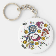 Keychain -Tennis Girls