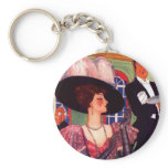 KEYCHAIN VINTAGE EDWARDIAN ERA WOMEN'S FASHIONS
