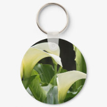 Keychain, "White Calla Lillies # 3159"