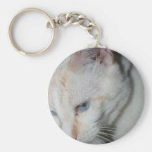 Keychain, White Cat