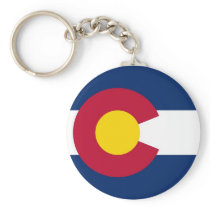 Keychain with Flag of Colorado State