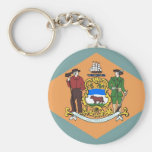 Keychain with Flag of Delaware State