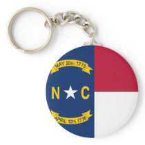 Keychain with Flag of North Carolina State keychains