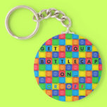 Keychain with Fun BottleCap Design keychains