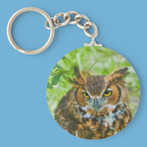 Keychain with Great Horned Owl keychains