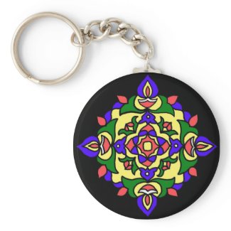 Keychain with Rangoli Pattern keychain