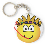Frog king emoticon   keychains