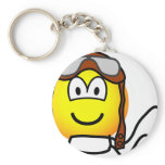 Pilot emoticon Old fashioned  keychains