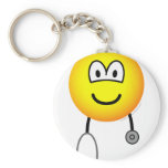 Doctor emoticon Stethoscope  keychains
