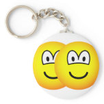 Gemini emoticon Zodiac sign  keychains